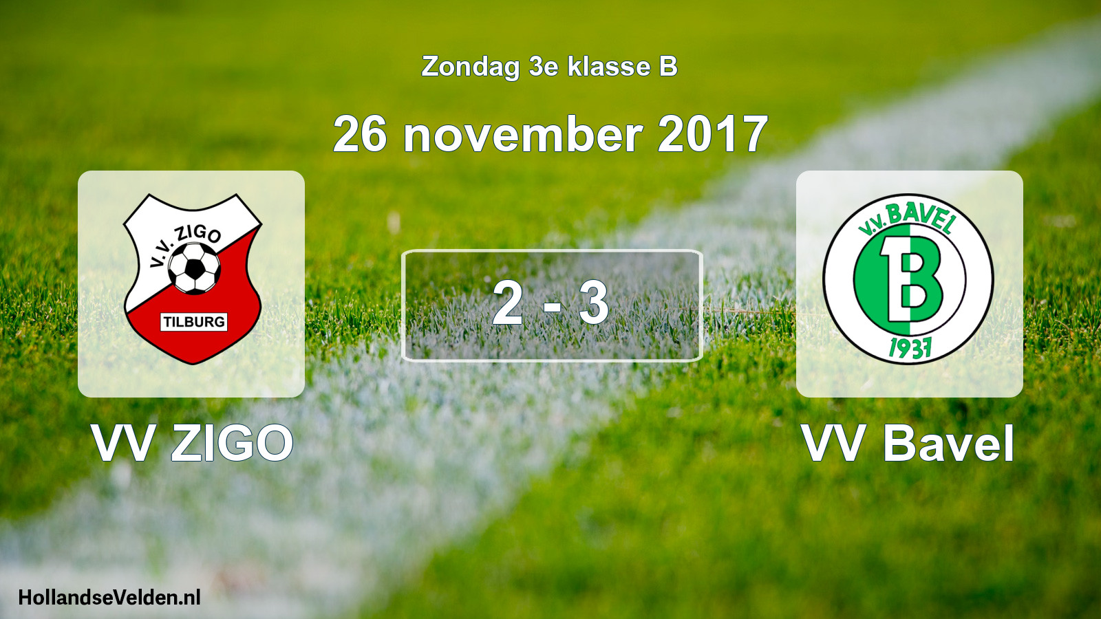 Total number of matches played: VV ZIGO - VV Bavel 2 - 3 (26 November 2017)