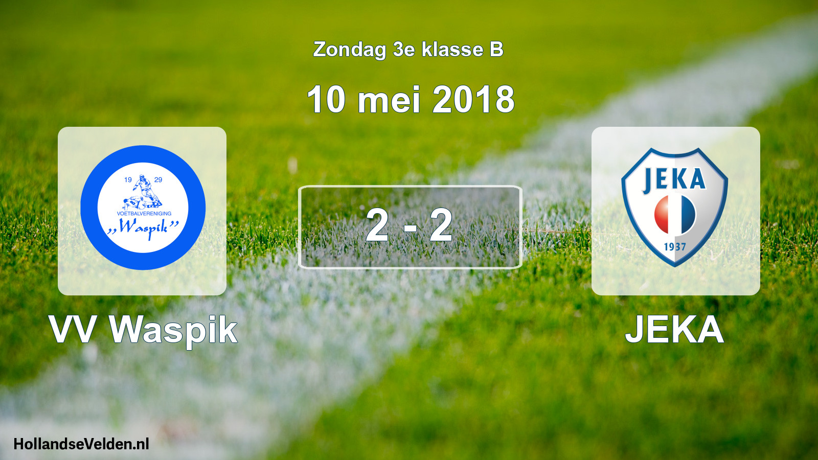 Total number of matches played: VV Waspik - JEKA 2 - 2 (10 May 2018)