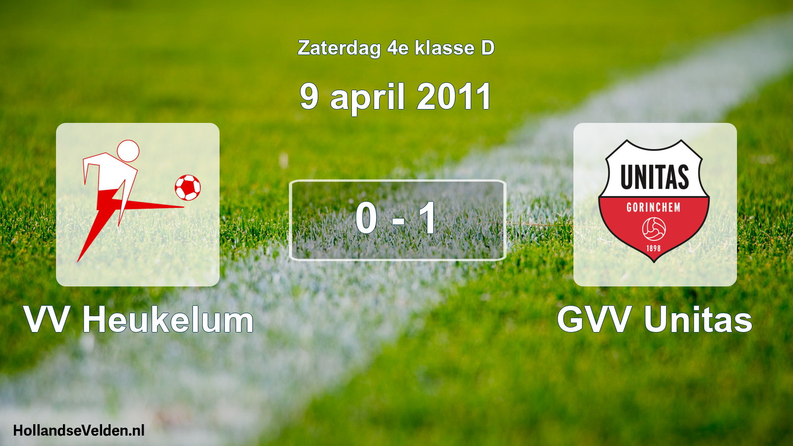 Total number of matches played: VV Heukelum - GVV Unitas 0 - 1 (9 April 2011)