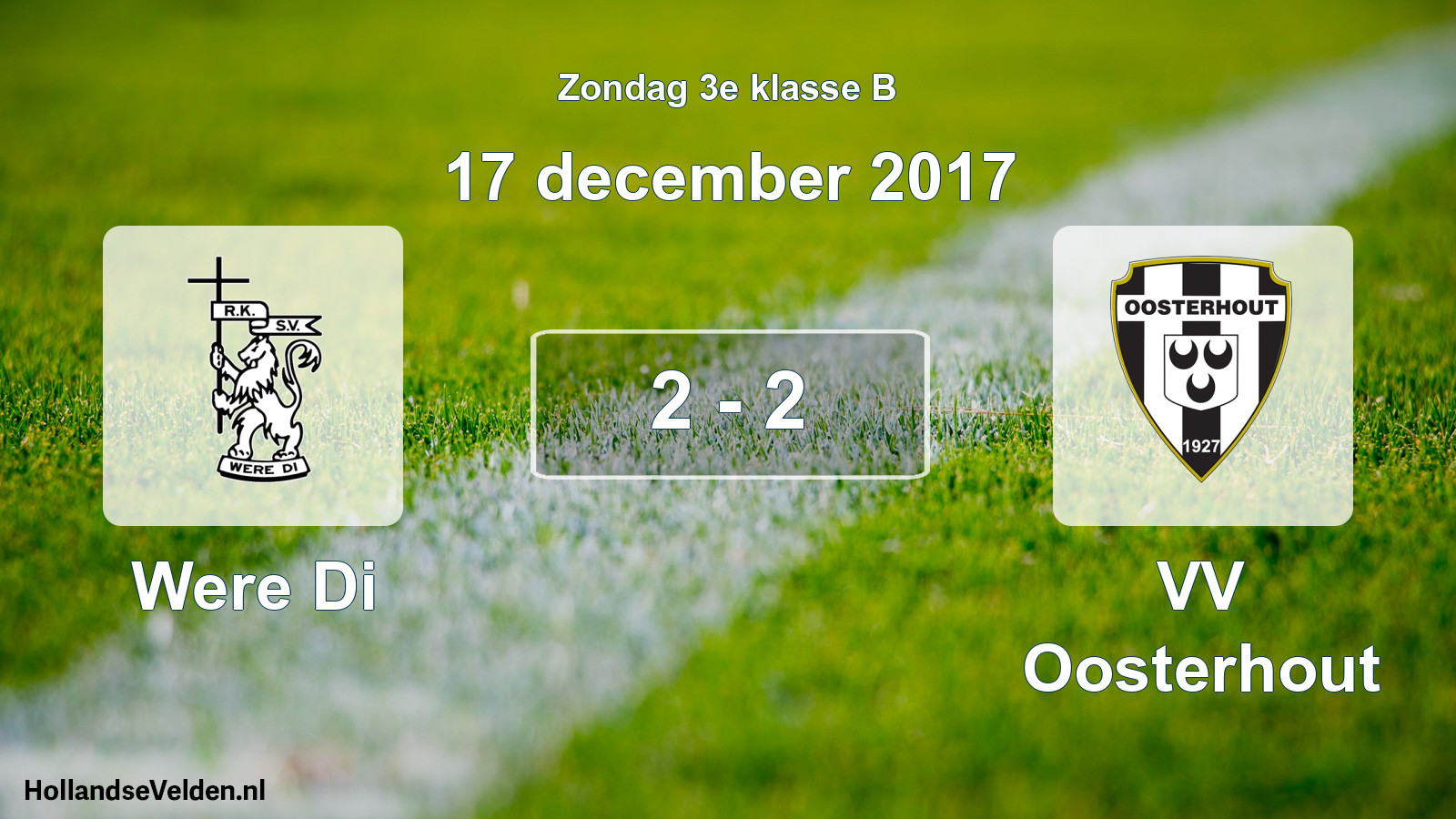 Total number of matches played: Were Di - VV Oosterhout 2 - 2 (17 December 2017)