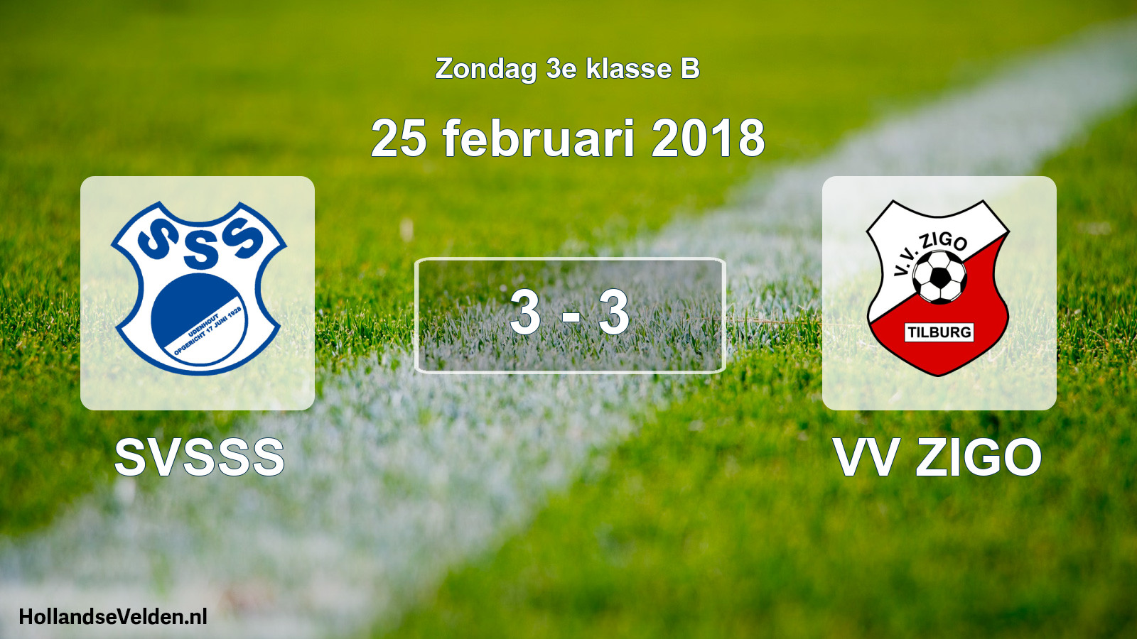 Total number of matches played: SVSSS - VV ZIGO 3 - 3 (25 February 2018)