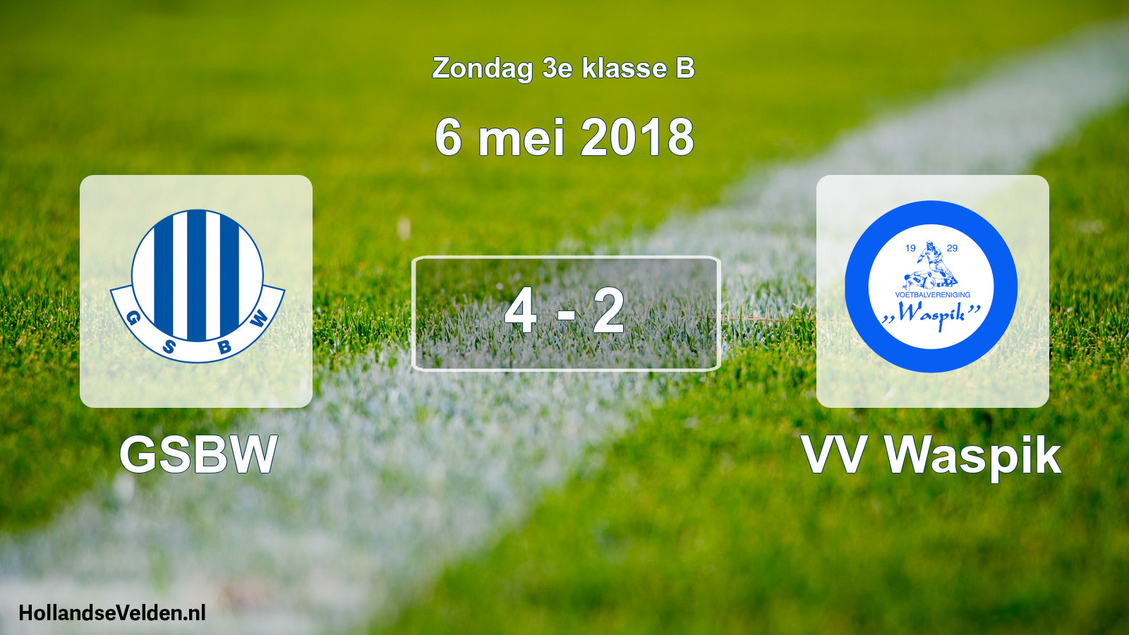 Total number of matches played: GSBW - VV Waspik 4 - 2 (6 May 2018)
