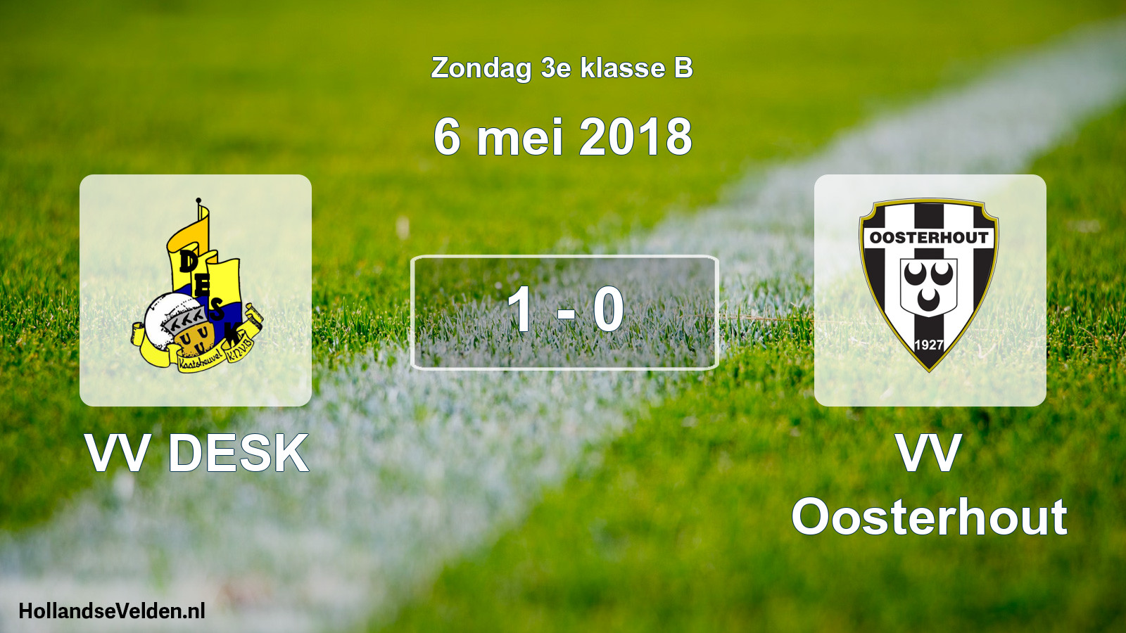 Total number of matches played: VV DESK - VV Oosterhout 1 - 0 (6 May 2018)