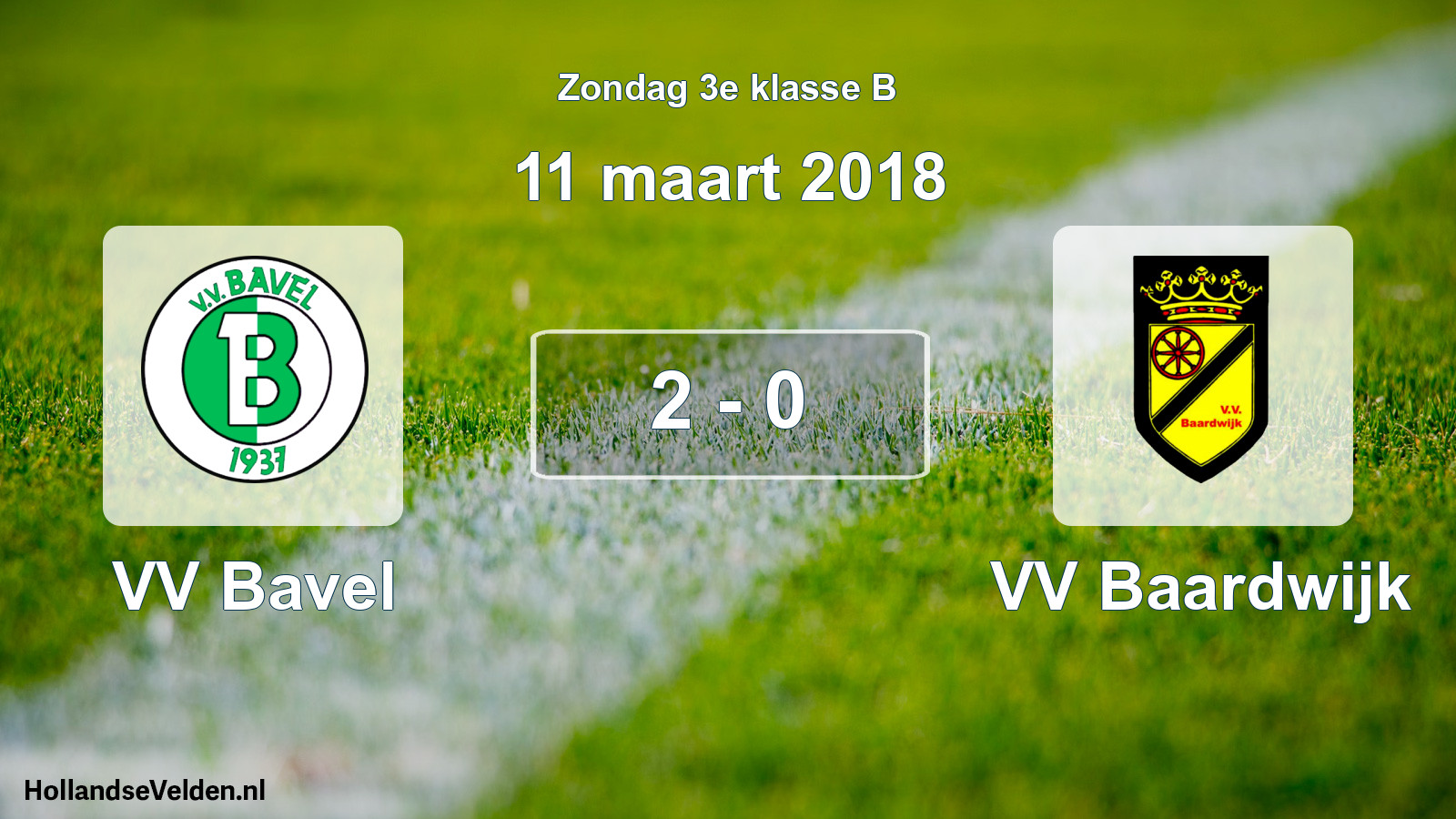 Total number of matches played: VV Bavel - VV Baardwijk 2 - 0 (11 March 2018)