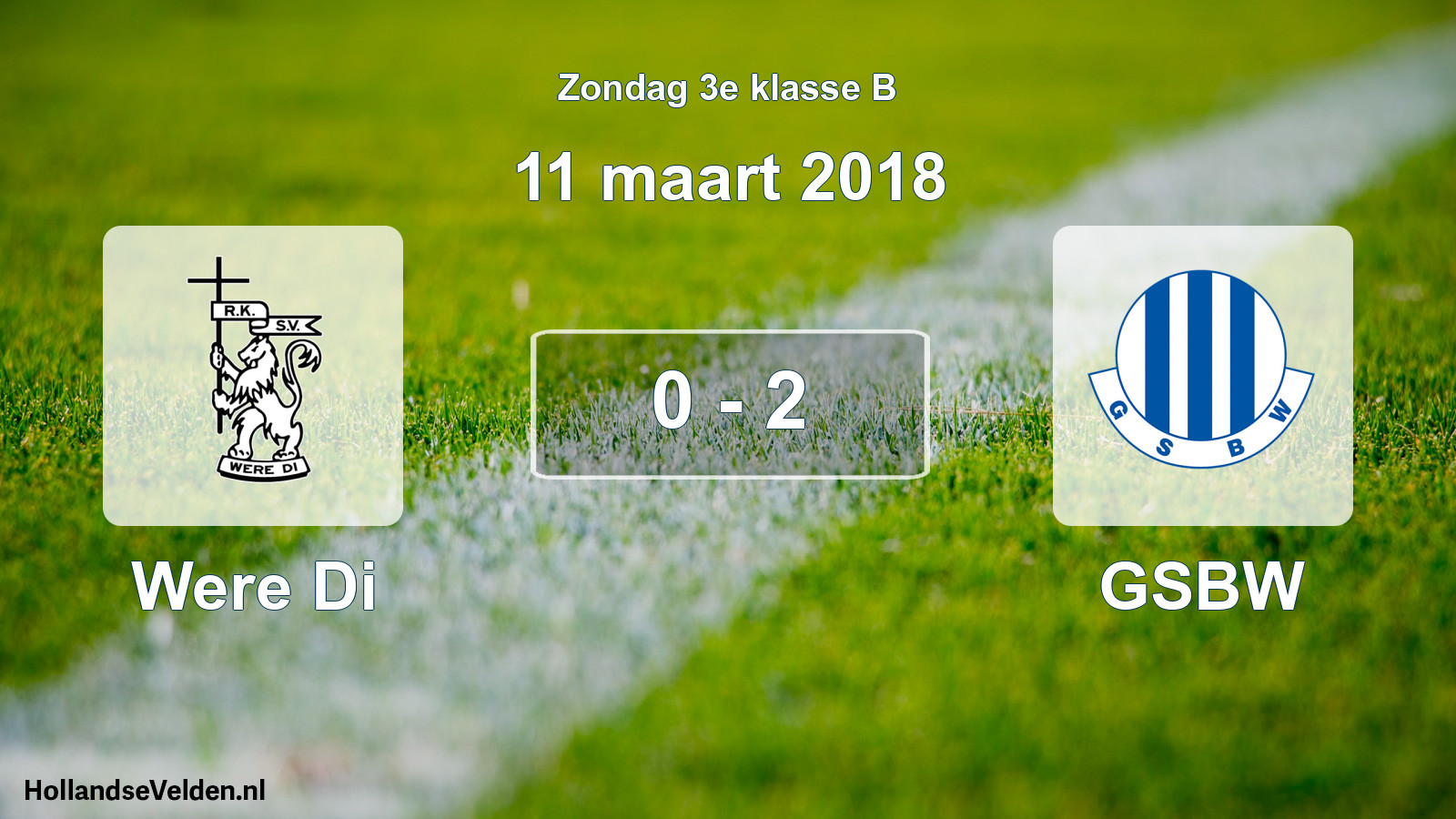 Total number of matches played: Were Di - GSBW 0 - 2 (11 March 2018)