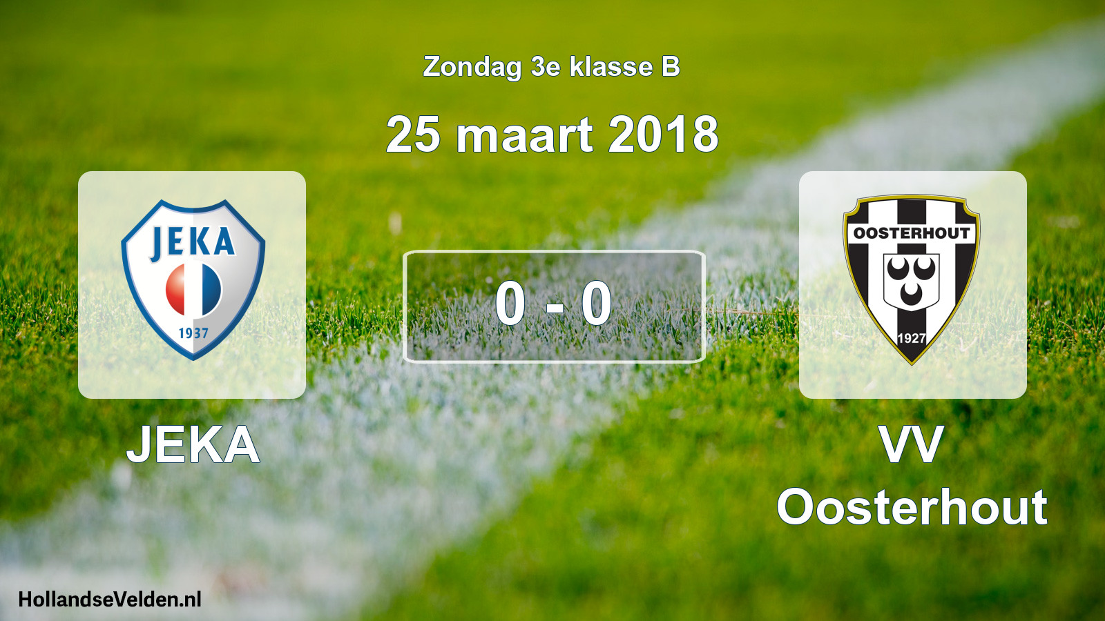Total number of matches played: JEKA - VV Oosterhout 0 - 0 (25 March 2018)