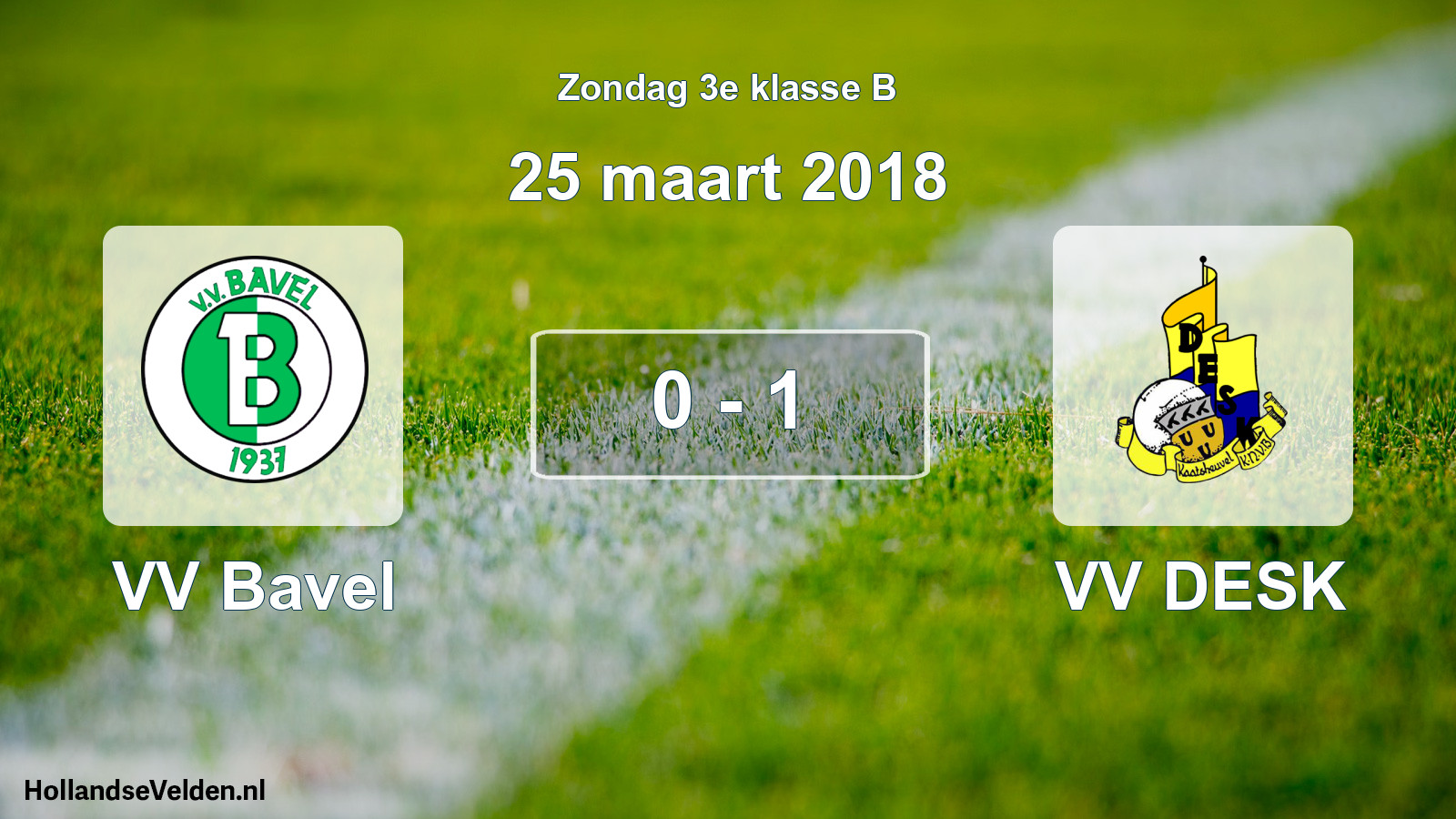 Total number of matches played: VV Bavel - VV DESK 0 - 1 (25 March 2018)