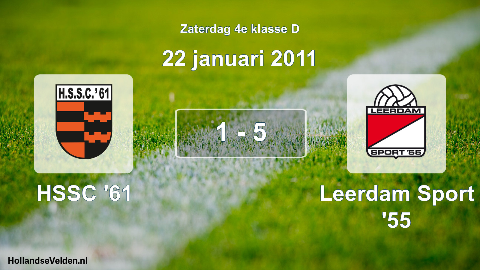 Total number of matches played: HSSC '61 - Leerdam Sport '55 1 - 5 (22 January 2011)