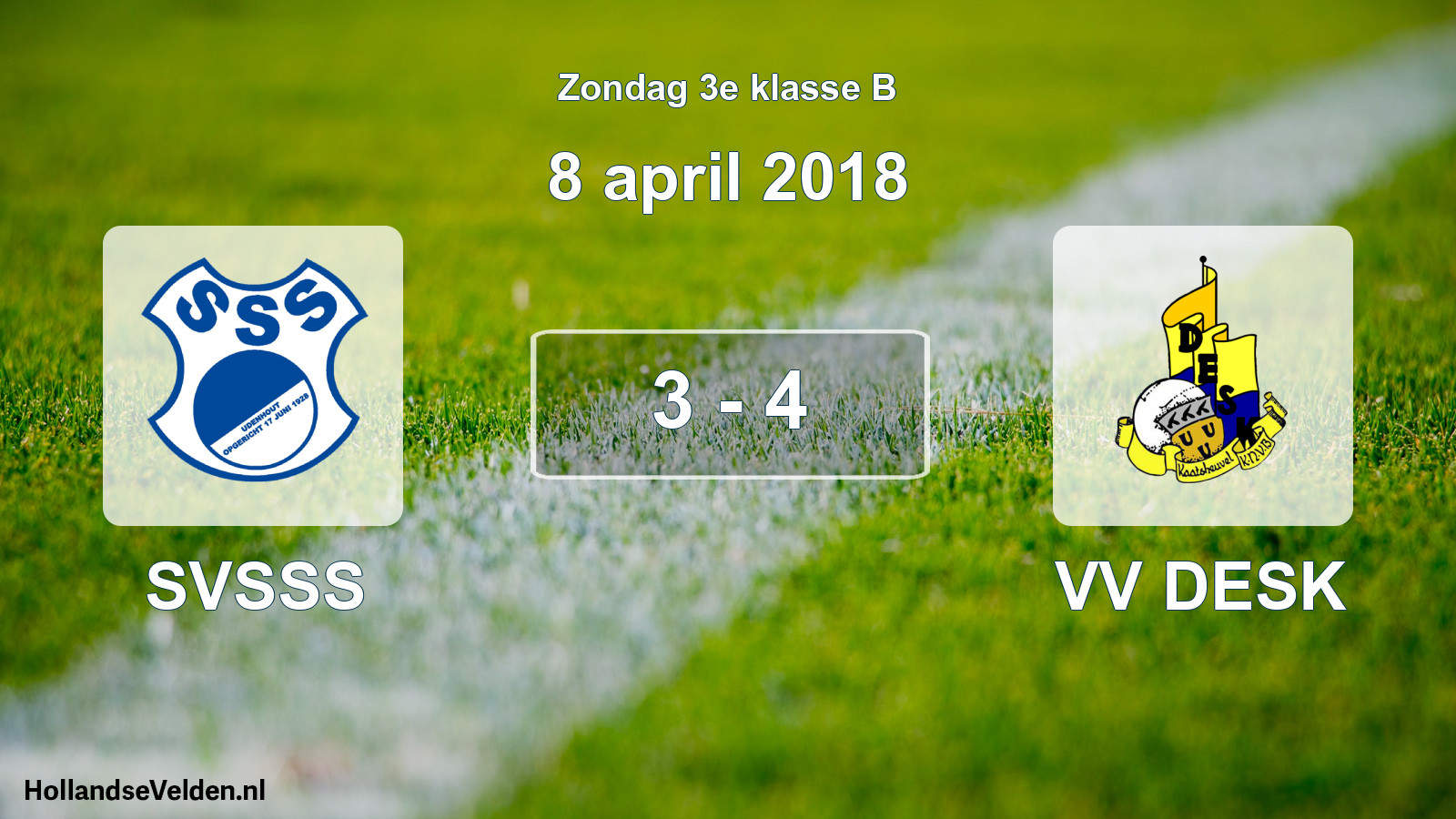 Total number of matches played: SVSSS - VV DESK 3 - 4 (8 April 2018)