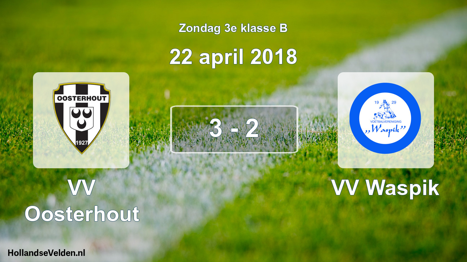 Total number of matches played: VV Oosterhout - VV Waspik 3 - 2 (22 April 2018)