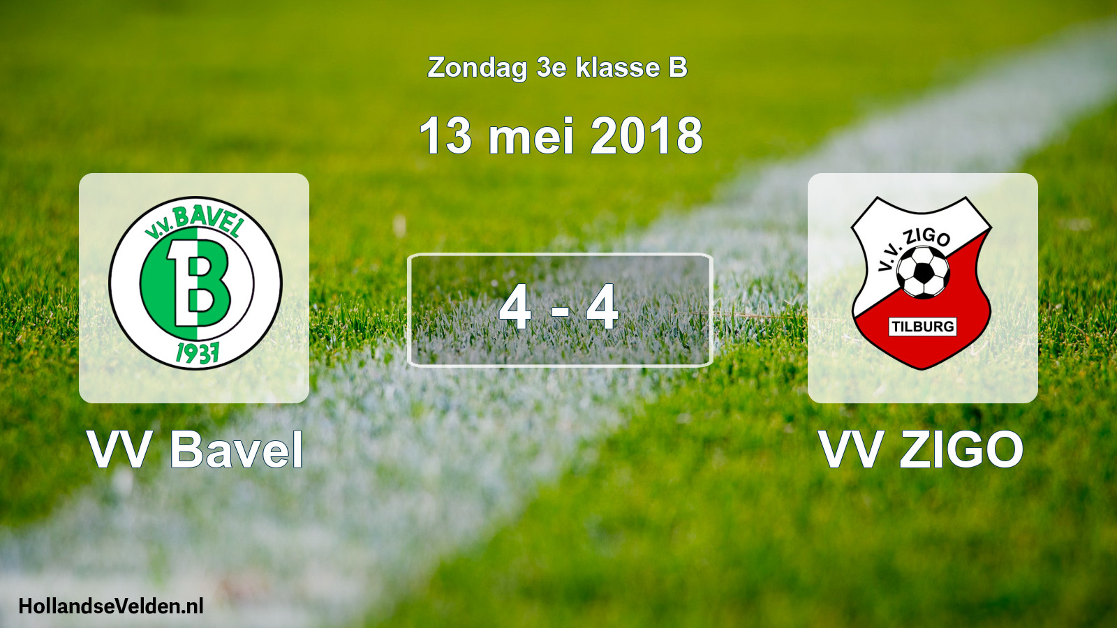 Total number of matches played: VV Bavel - VV ZIGO 4 - 4 (13 May 2018)