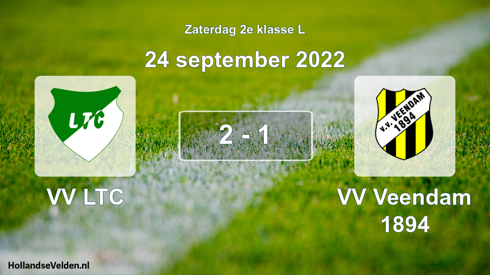 Total number of matches played: VV LTC - VV Veendam 1894 2 - 1 (24 September 2022)