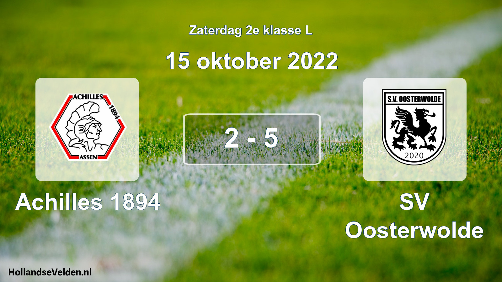 Total number of matches played: Achilles 1894 - SV Oosterwolde 2 - 5 (15 October 2022)