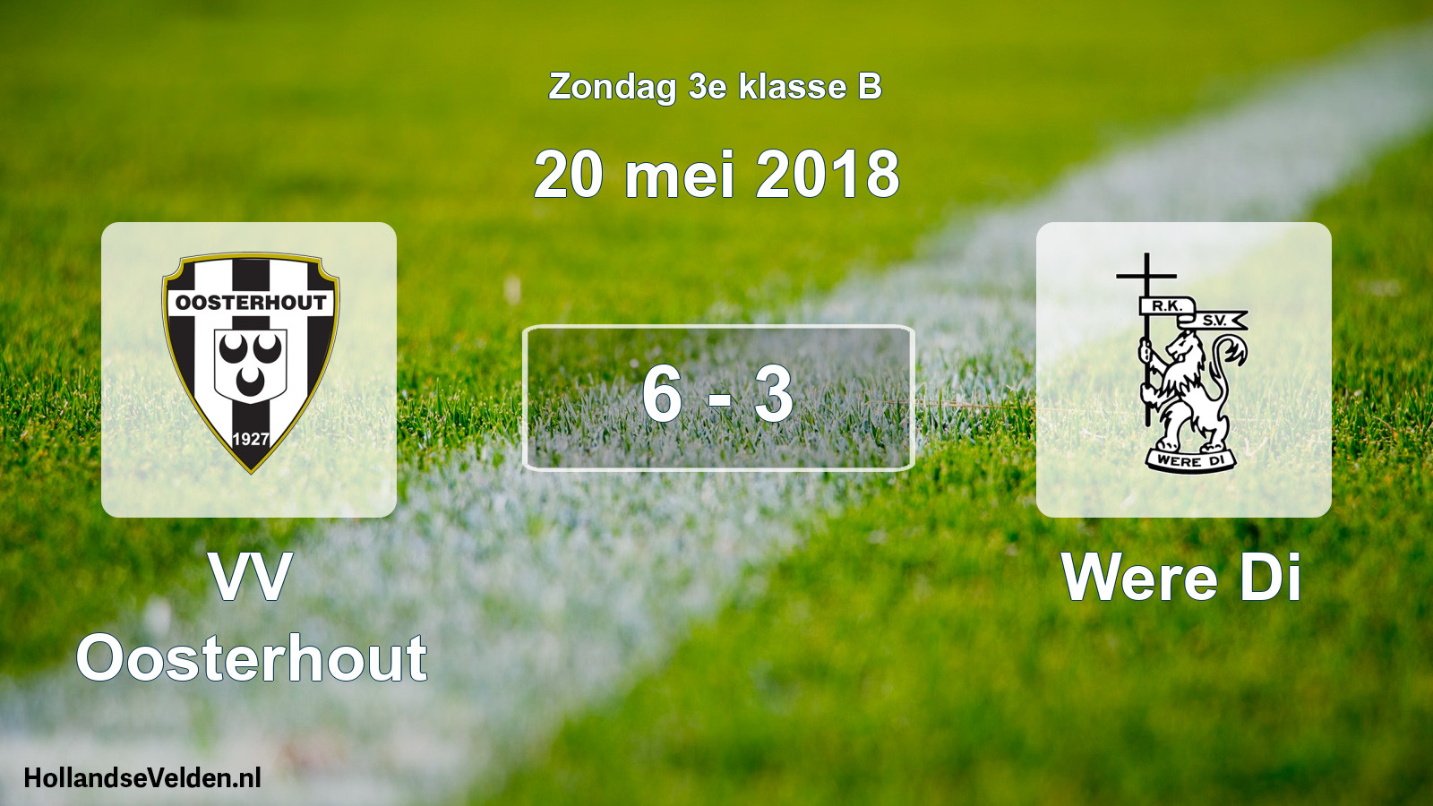 Total number of matches played: VV Oosterhout - Were Di 6 - 3 (20 May 2018)