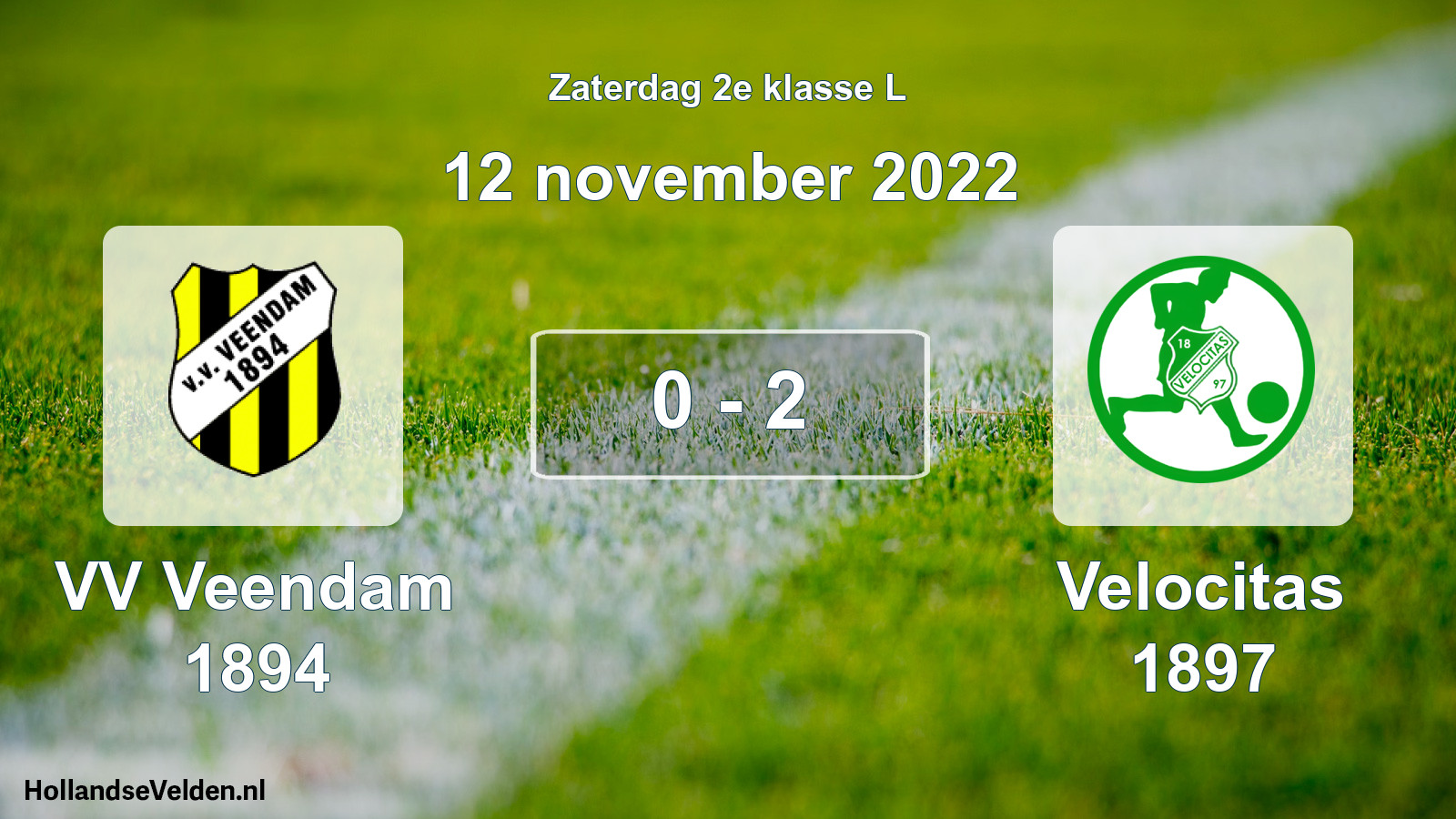 Total number of matches played: VV Veendam 1894 - Velocitas 1897 0 - 2 (12 November 2022)