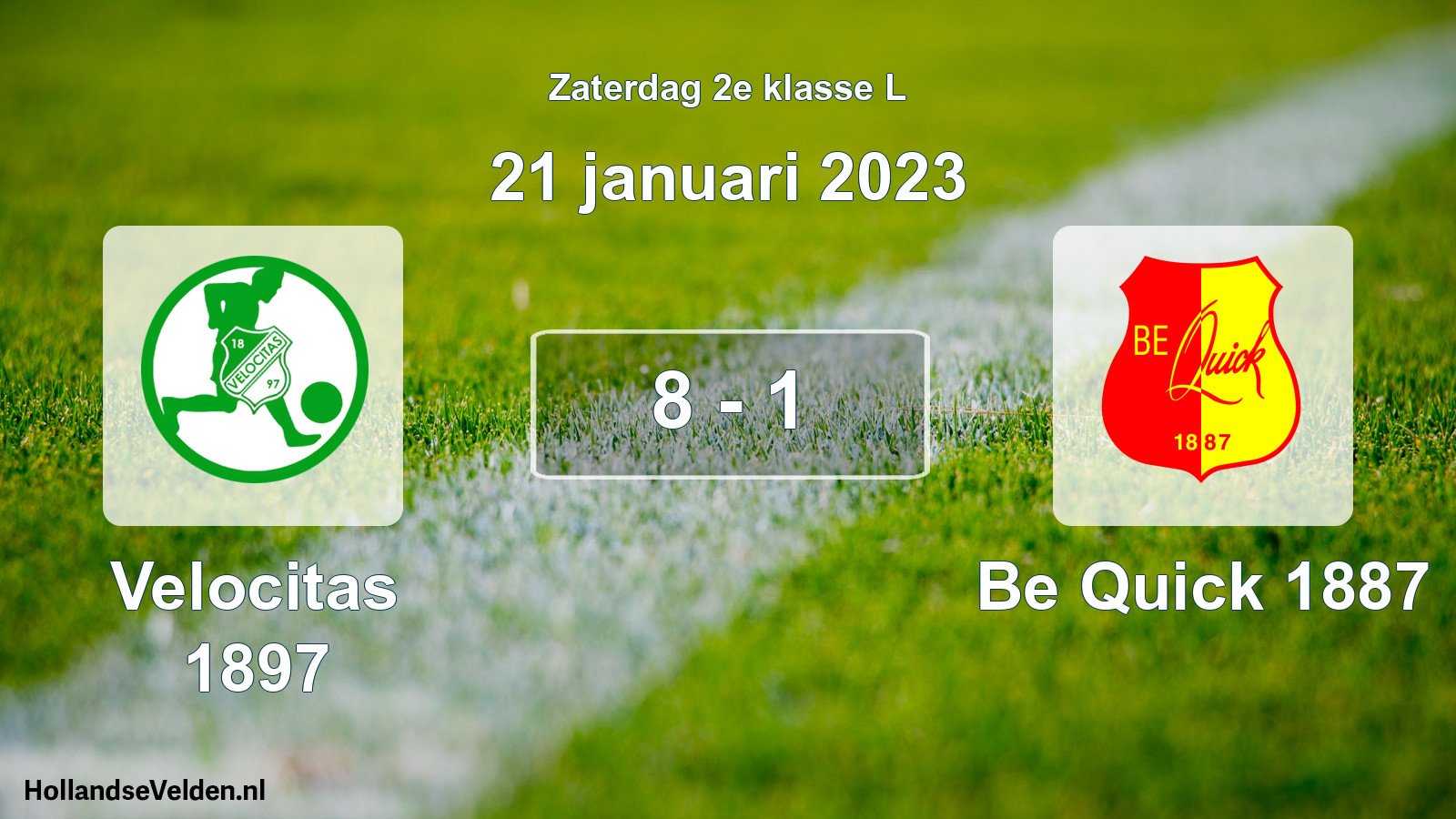 Total number of matches played: Velocitas 1897 - Be Quick 1887 8 - 1 (21 January 2023)