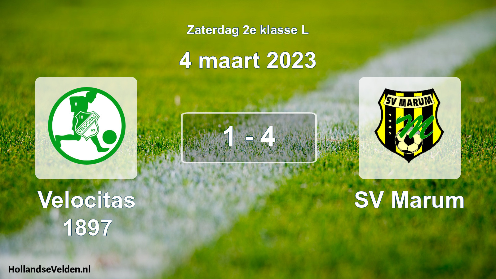 Total number of matches played: Velocitas 1897 - SV Marum 1 - 4 (4 March 2023)