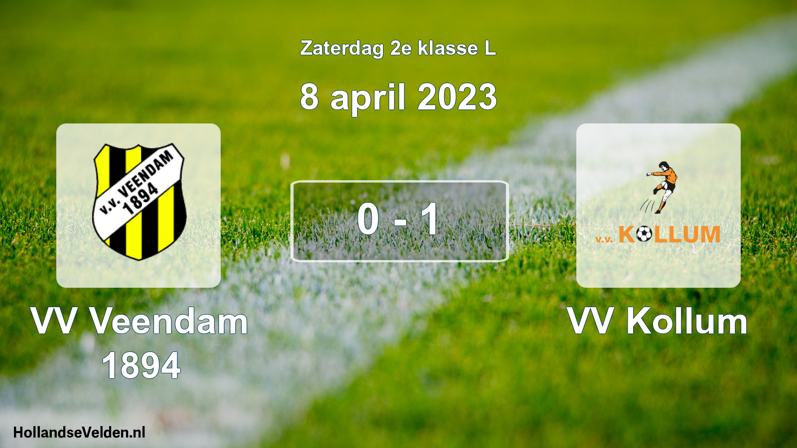 Total number of matches played: VV Veendam 1894 - VV Kollum 0 - 1 (8 April 2023)