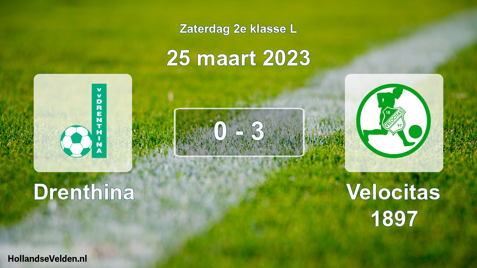 Total number of matches played: Drenthina - Velocitas 1897 0 - 3 (25 March 2023)