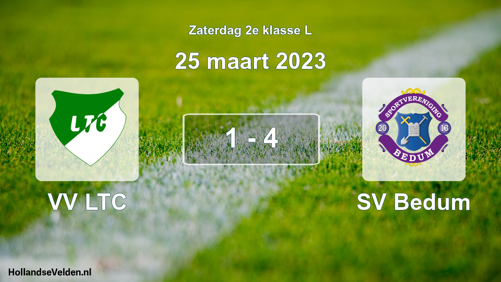 Total number of matches played: VV LTC - SV Bedum 1 - 4 (25 March 2023)