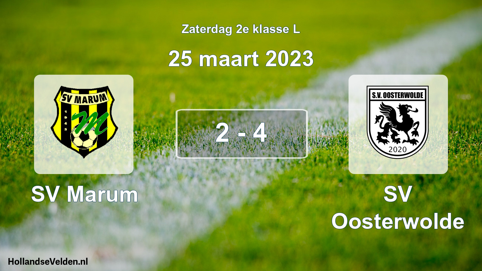 Total number of matches played: SV Marum - SV Oosterwolde 2 - 4 (25 March 2023)