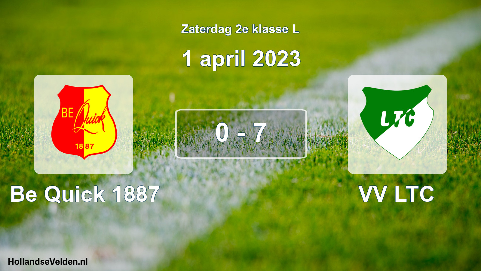 Total number of matches played: Be Quick 1887 - VV LTC 0 - 7 (1 April 2023)