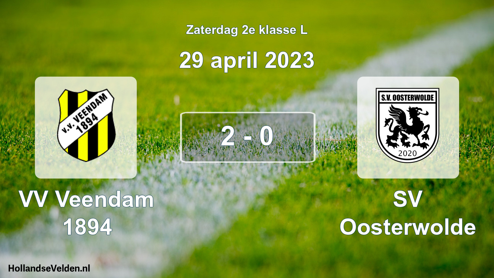 Total number of matches played: VV Veendam 1894 - SV Oosterwolde 2 - 0 (29 April 2023)