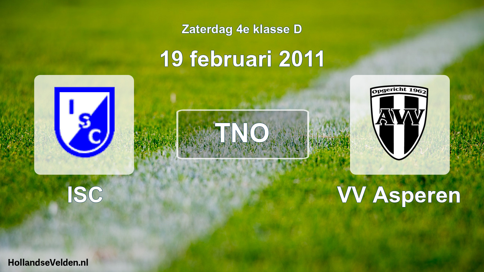 Geplande wedstrijd: ISC - VV Asperen (19 februari 2011)