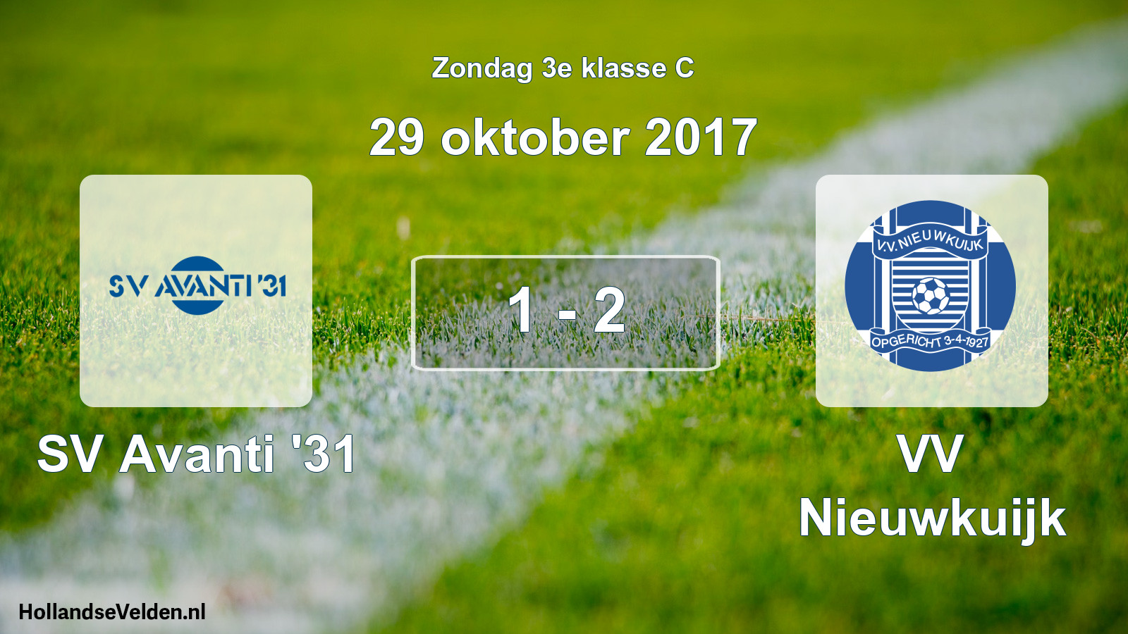 Total number of matches played: SV Avanti '31 - VV Nieuwkuijk 1 - 2 (29 October 2017)