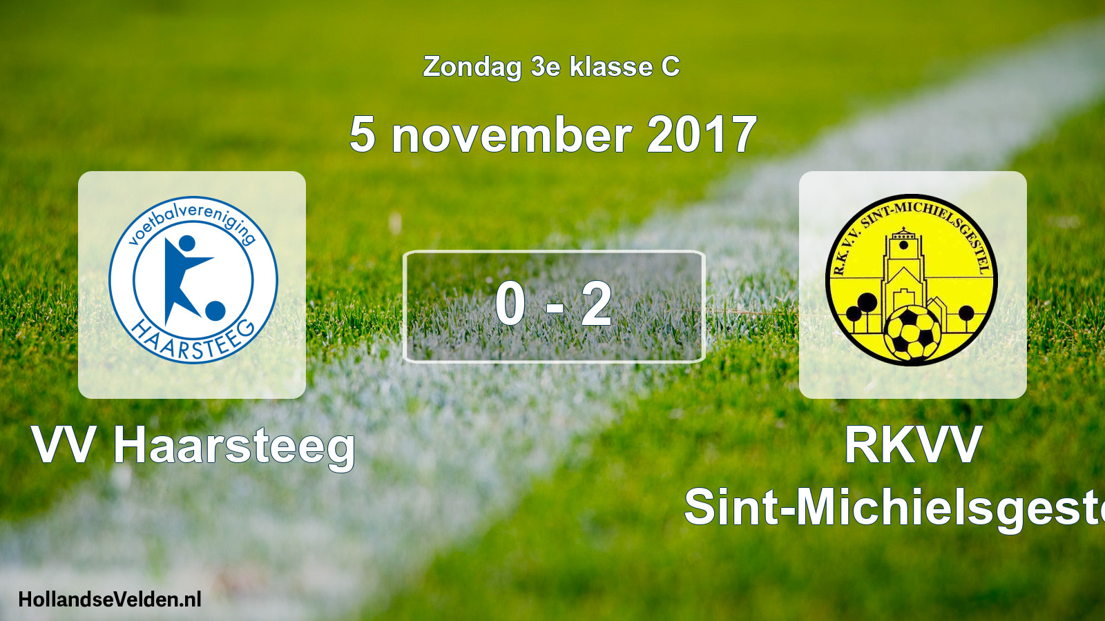 Total number of matches played: VV Haarsteeg - RKVV Sint-Michielsgestel 0 - 2 (5 November 2017)