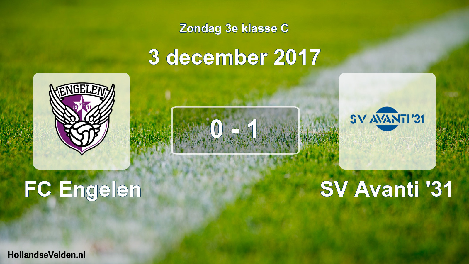 Total number of matches played: FC Engelen - SV Avanti '31 0 - 1 (3 December 2017)