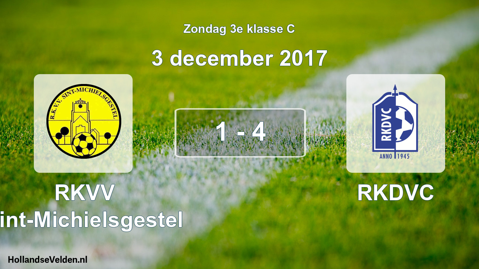 Total number of matches played: RKVV Sint-Michielsgestel - RKDVC 1 - 4 (3 December 2017)