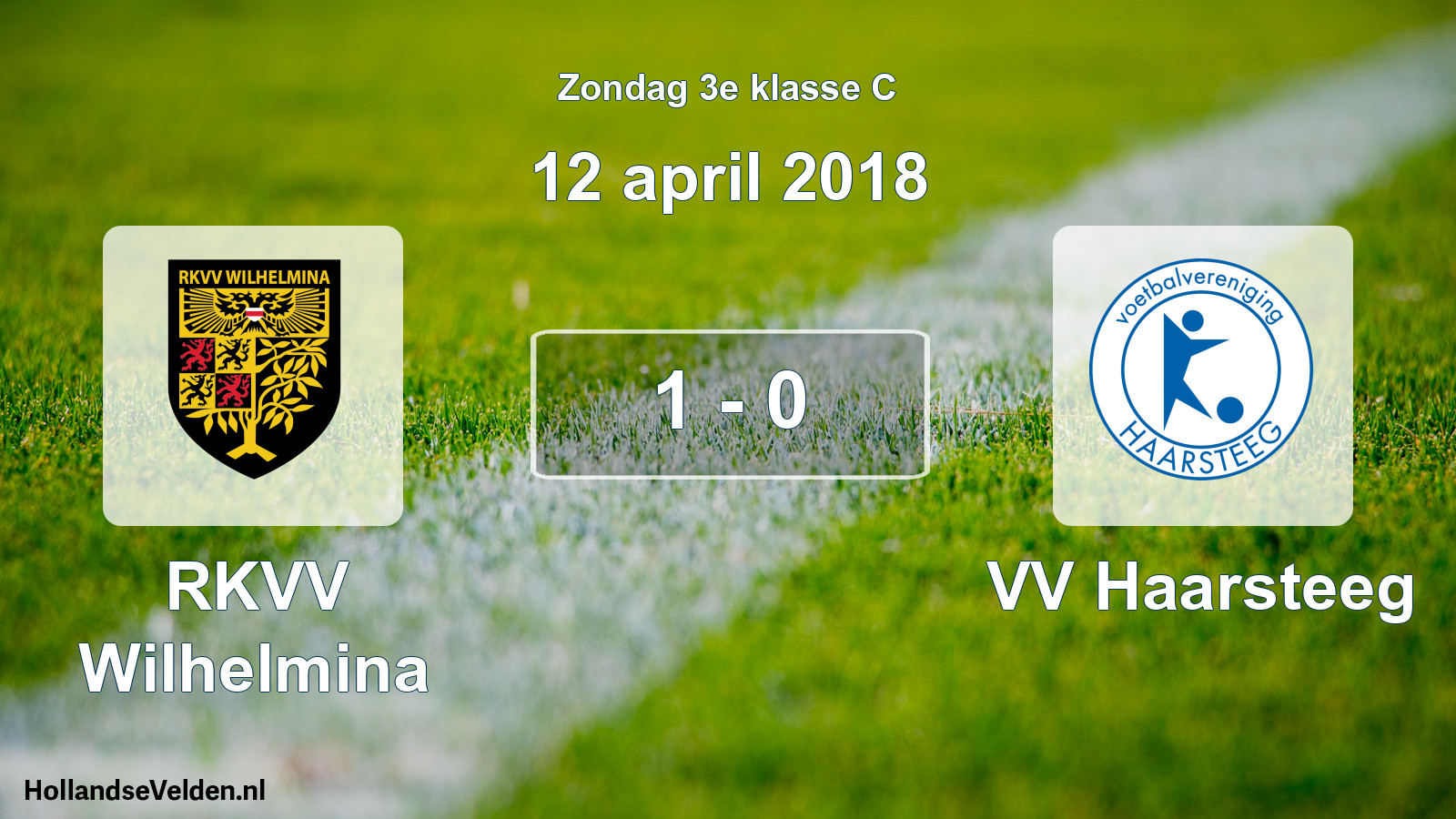Total number of matches played: RKVV Wilhelmina - VV Haarsteeg 1 - 0 (12 April 2018)