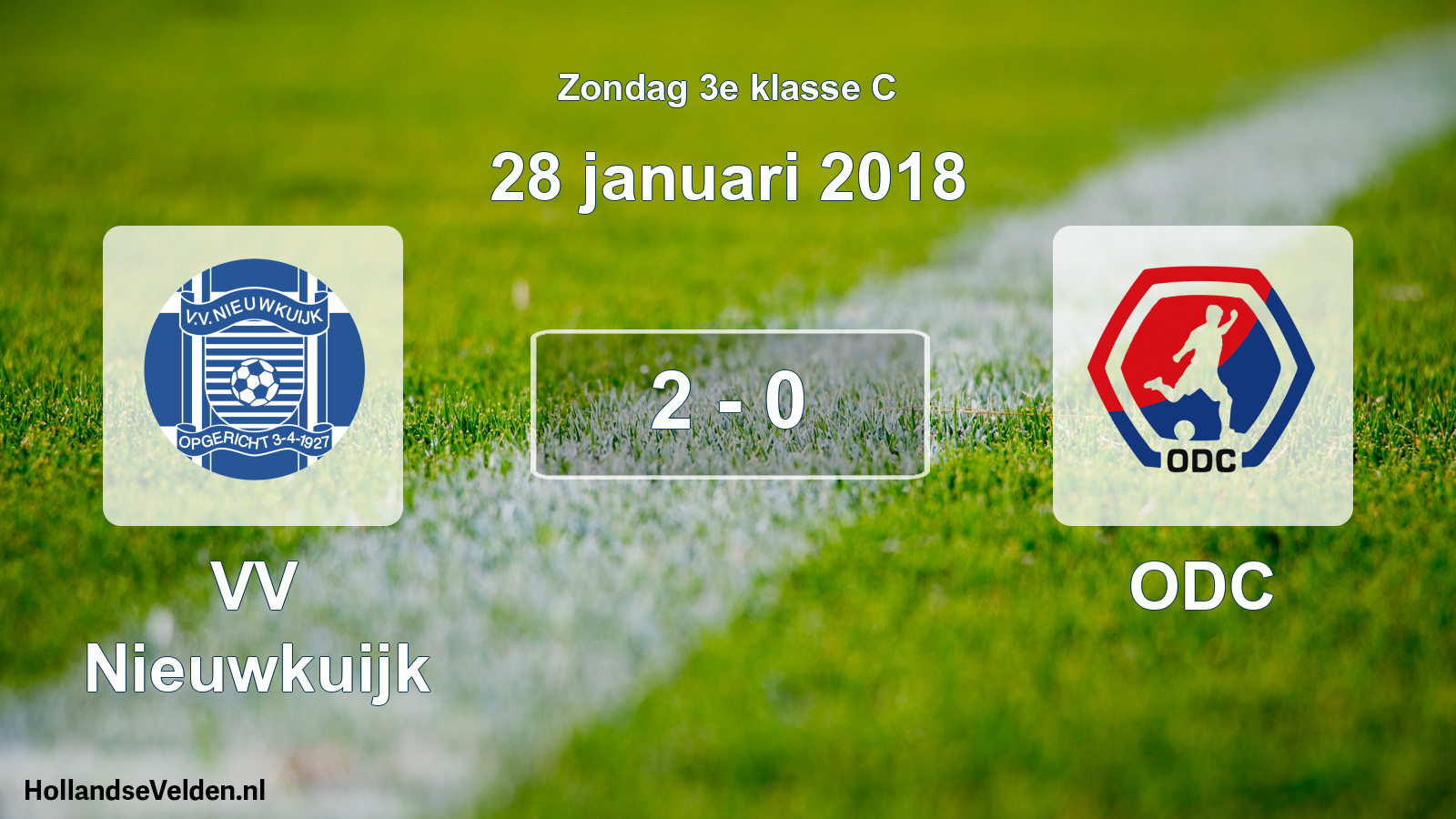 Total number of matches played: VV Nieuwkuijk - ODC 2 - 0 (28 January 2018)