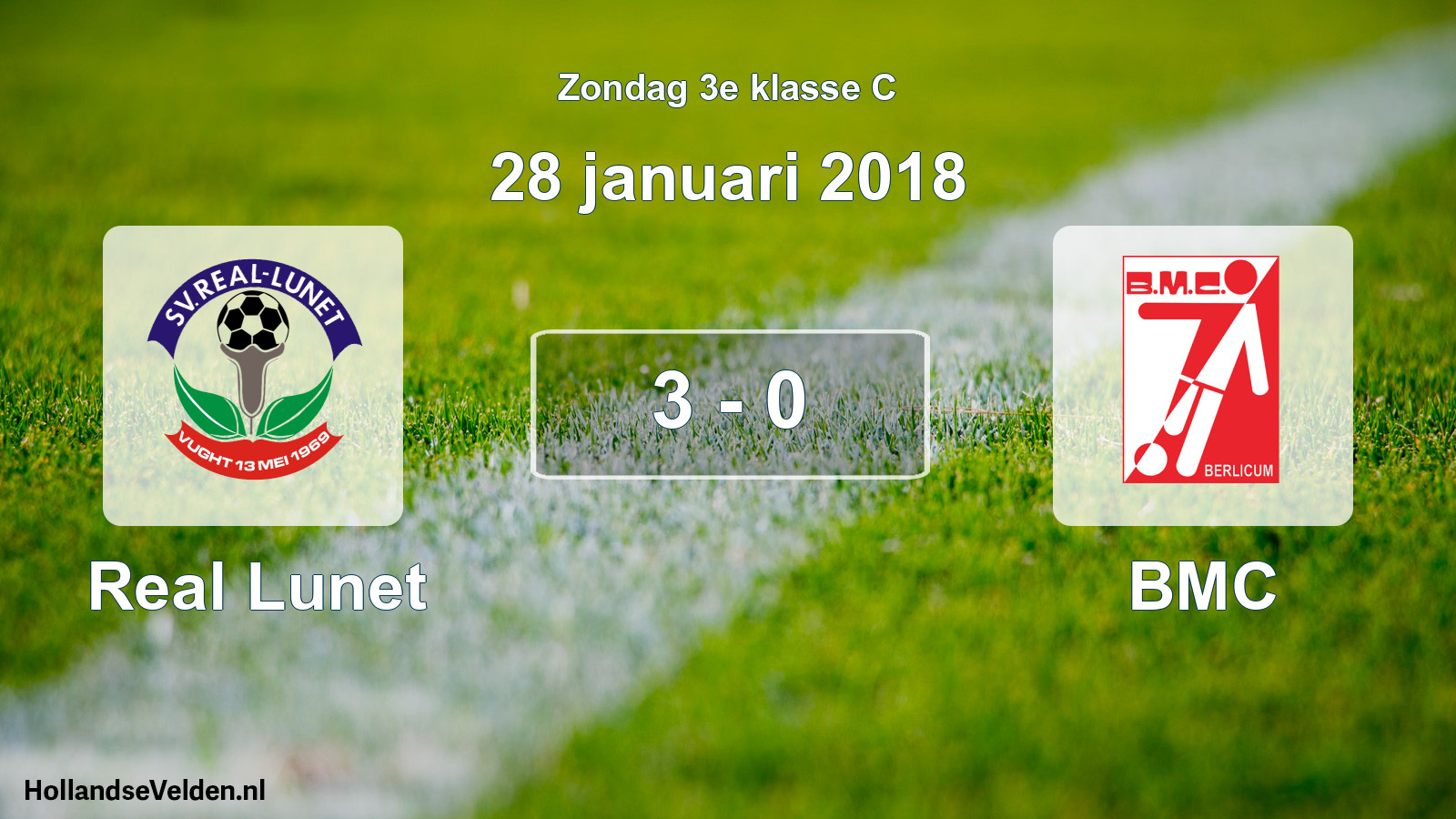 Total number of matches played: Real Lunet - BMC 3 - 0 (28 January 2018)