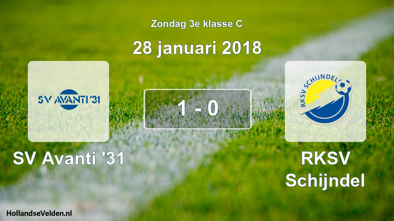 Total number of matches played: SV Avanti '31 - RKSV Schijndel 1 - 0 (28 January 2018)