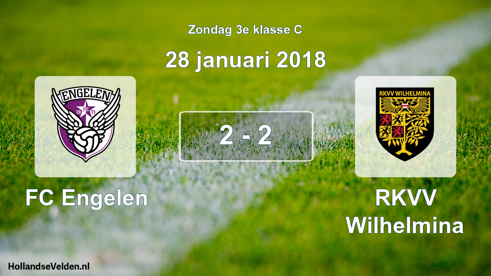 Total number of matches played: FC Engelen - RKVV Wilhelmina 2 - 2 (28 January 2018)