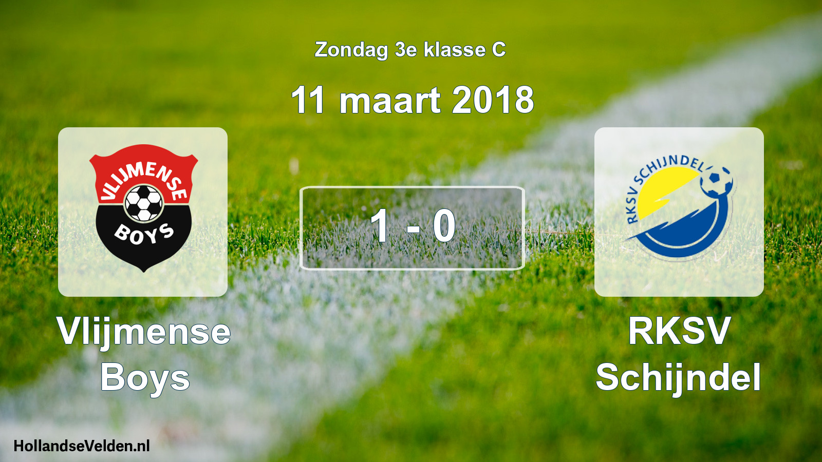 Total number of matches played: Vlijmense Boys - RKSV Schijndel 1 - 0 (11 March 2018)
