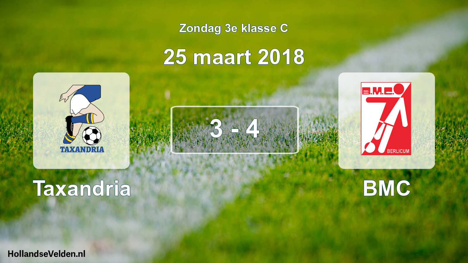 Total number of matches played: Taxandria - BMC 3 - 4 (25 March 2018)