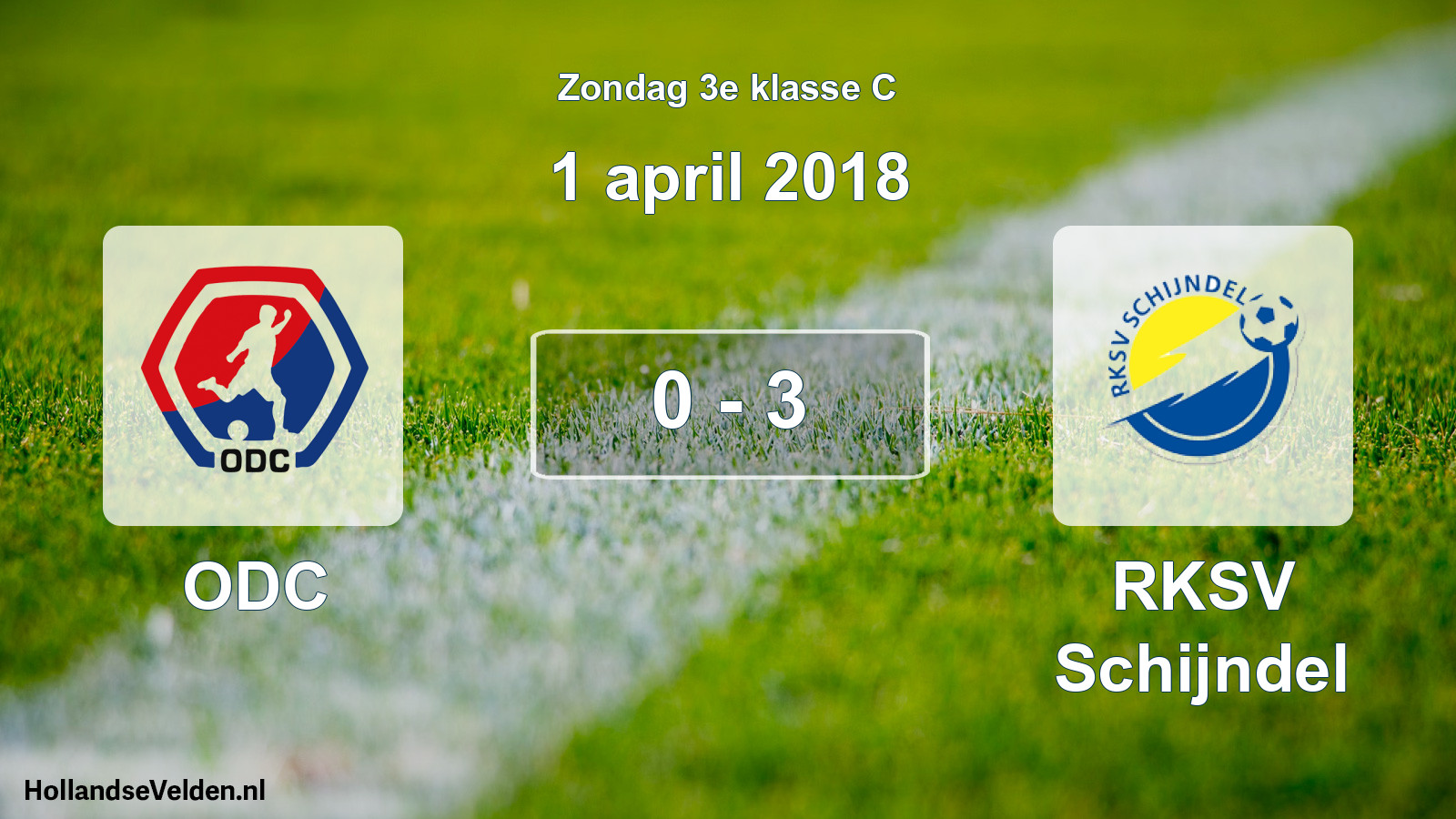 Total number of matches played: ODC - RKSV Schijndel 0 - 3 (1 April 2018)