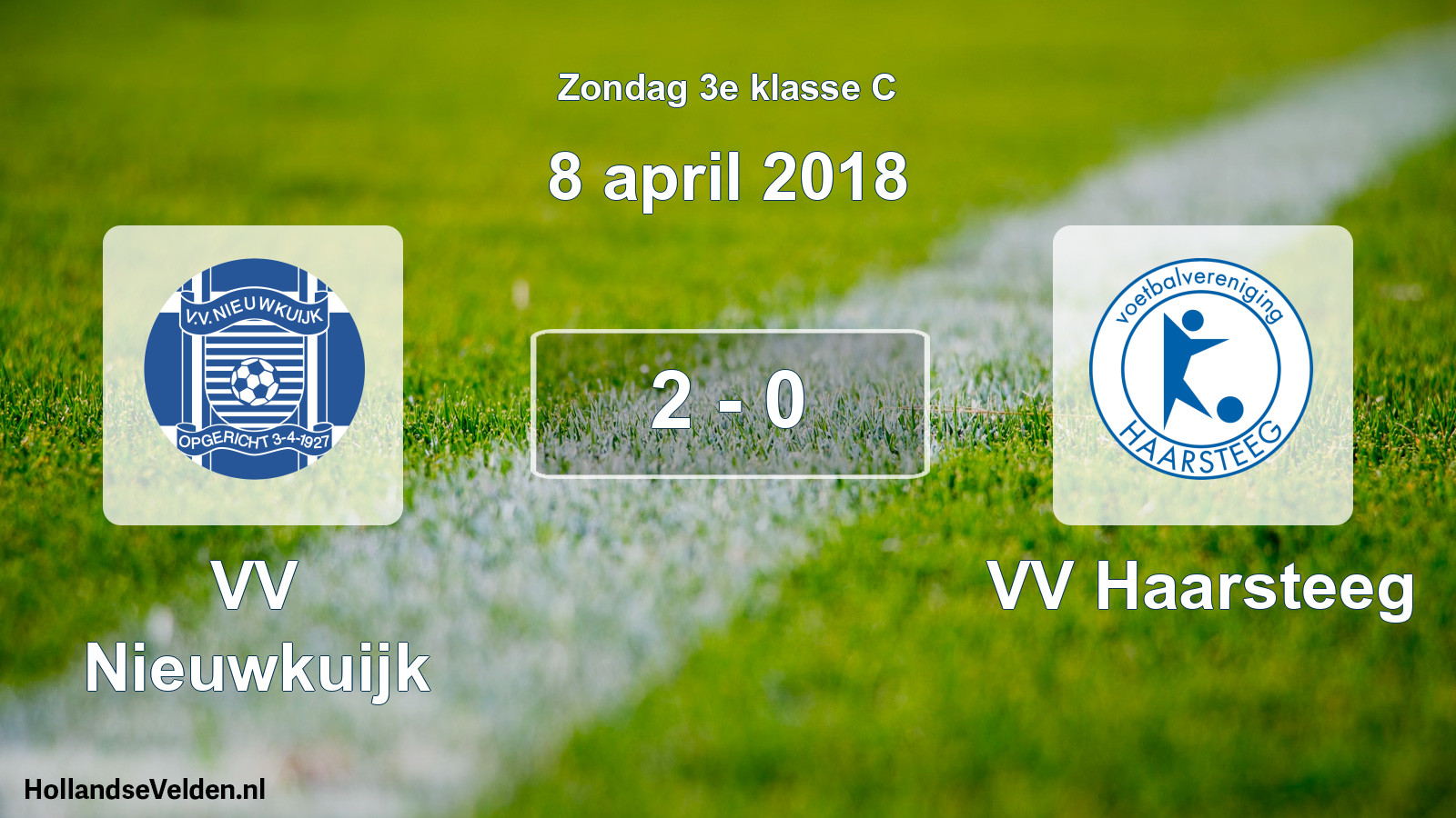 Total number of matches played: VV Nieuwkuijk - VV Haarsteeg 2 - 0 (8 April 2018)