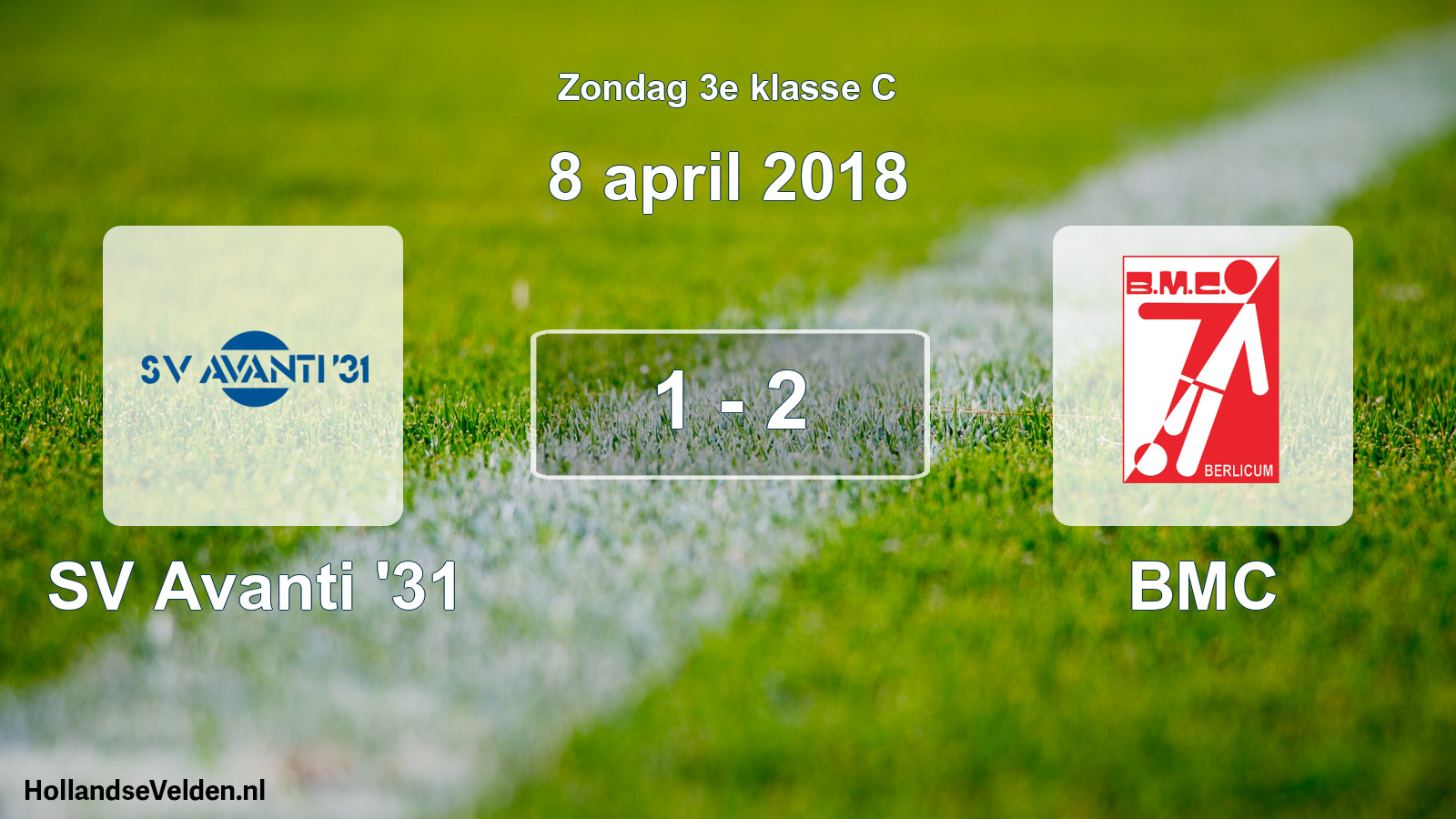 Total number of matches played: SV Avanti '31 - BMC 1 - 2 (8 April 2018)