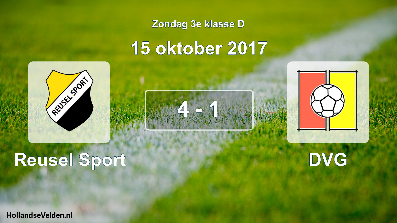 Total number of matches played: Reusel Sport - DVG 4 - 1 (15 October 2017)