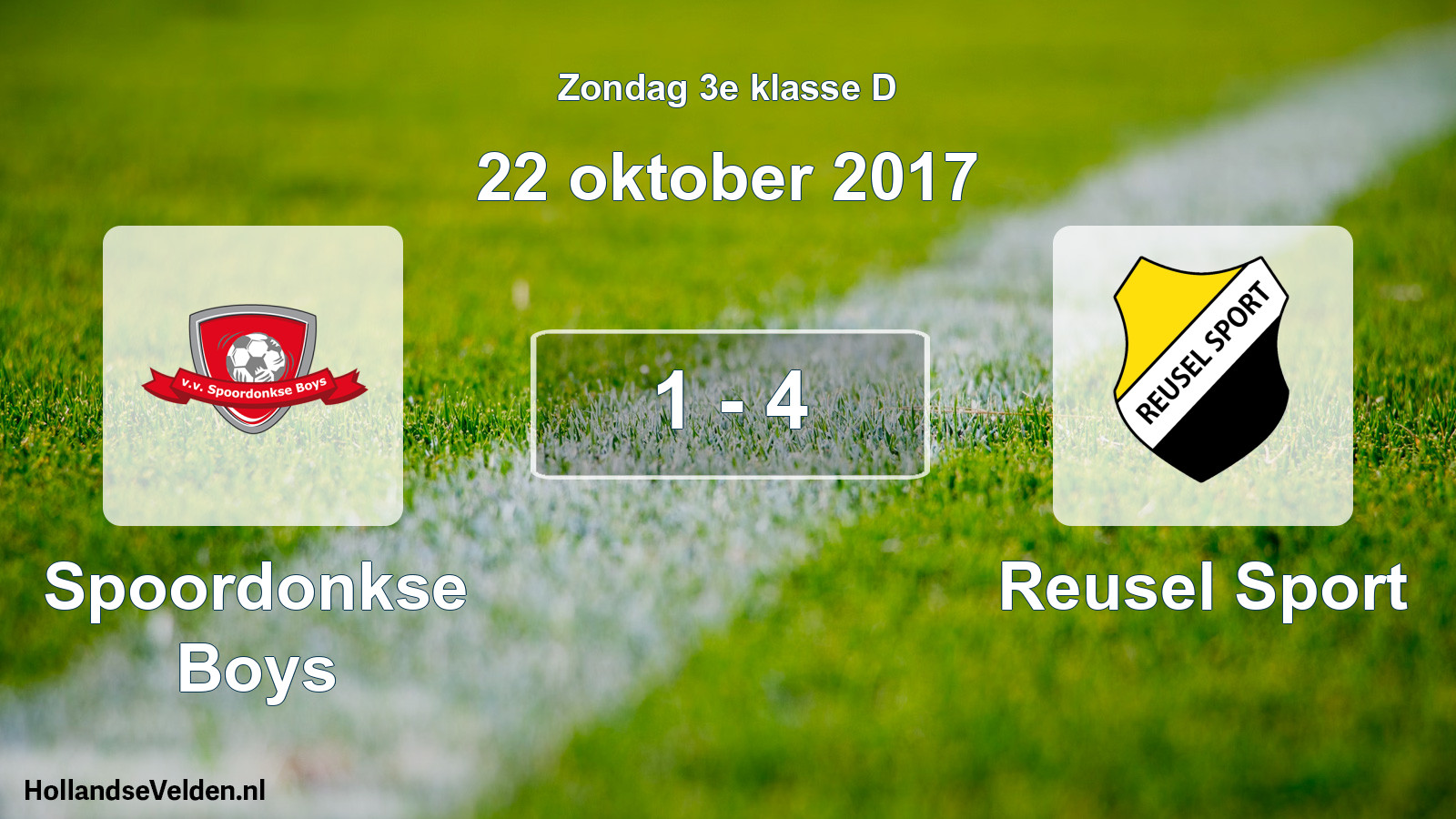Total number of matches played: Spoordonkse Boys - Reusel Sport 1 - 4 (22 October 2017)