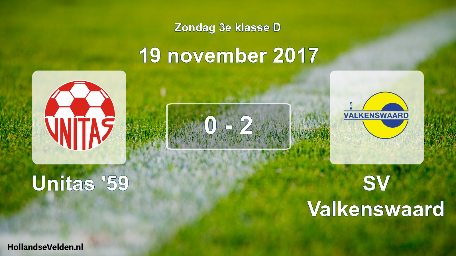 Total number of matches played: Unitas '59 - SV Valkenswaard 0 - 2 (19 November 2017)