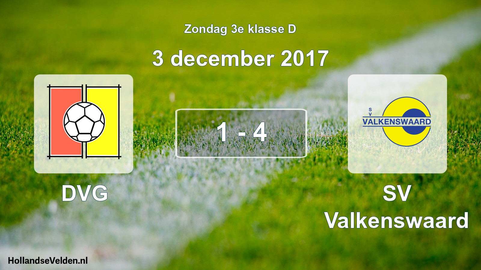 Total number of matches played: DVG - SV Valkenswaard 1 - 4 (3 December 2017)