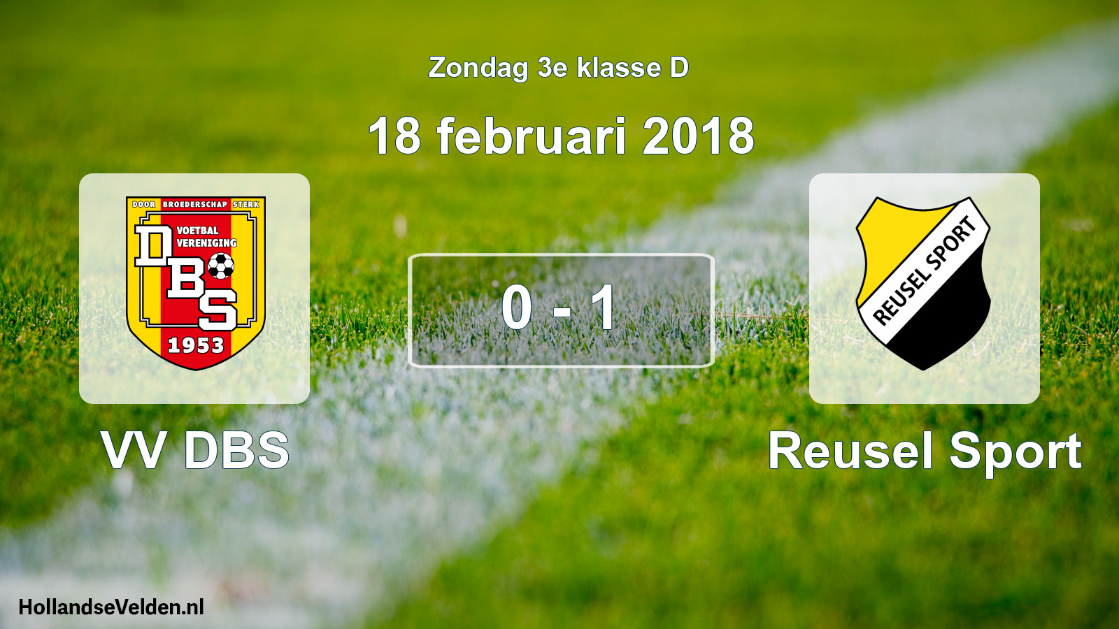 Total number of matches played: VV DBS - Reusel Sport 0 - 1 (18 February 2018)