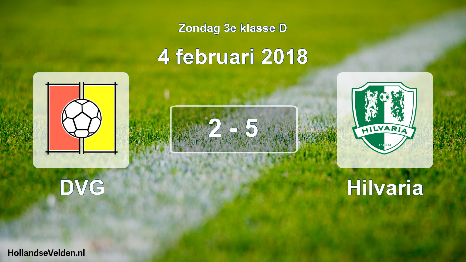 Total number of matches played: DVG - Hilvaria 2 - 5 (4 February 2018)