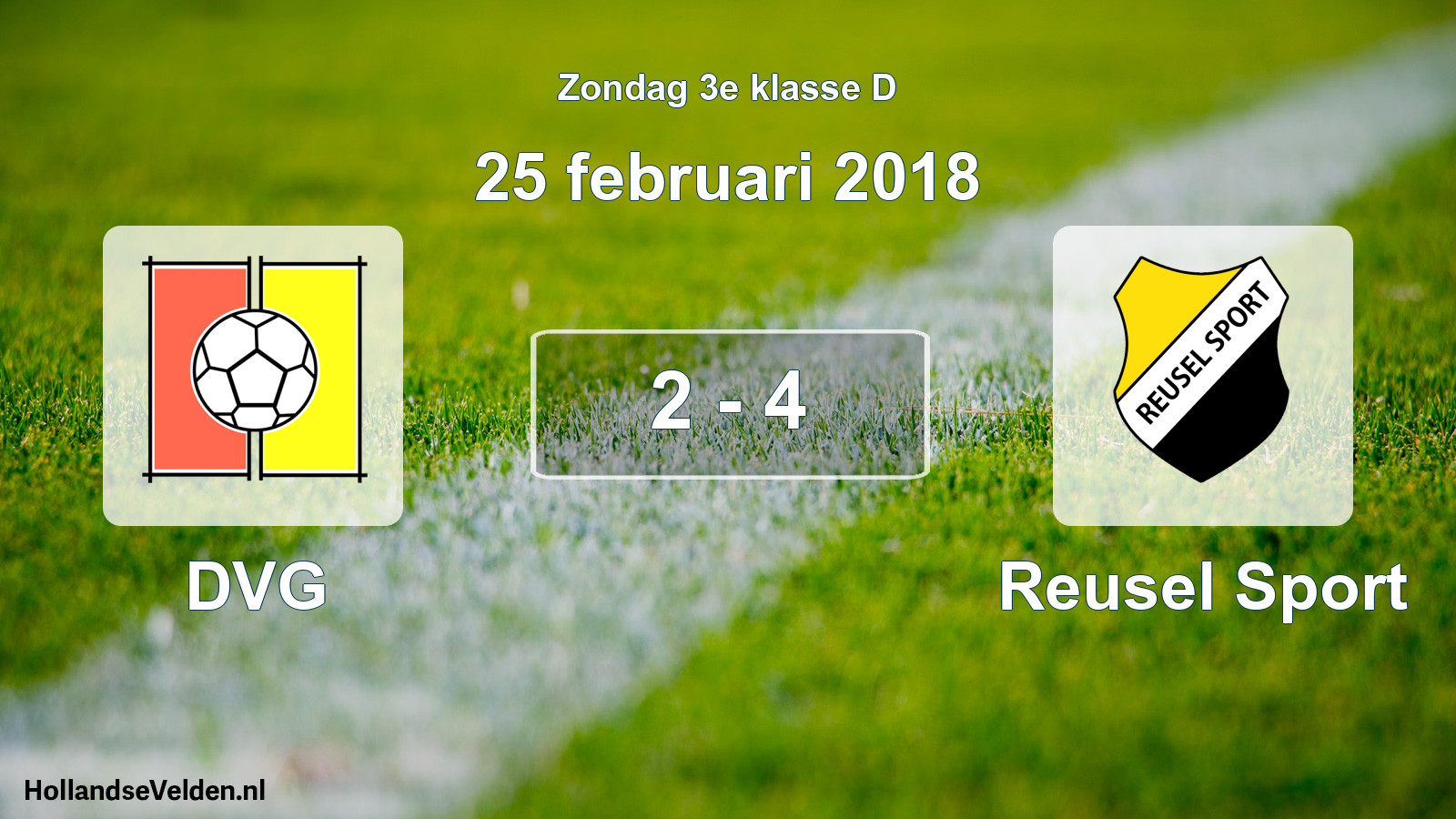 Total number of matches played: DVG - Reusel Sport 2 - 4 (25 February 2018)