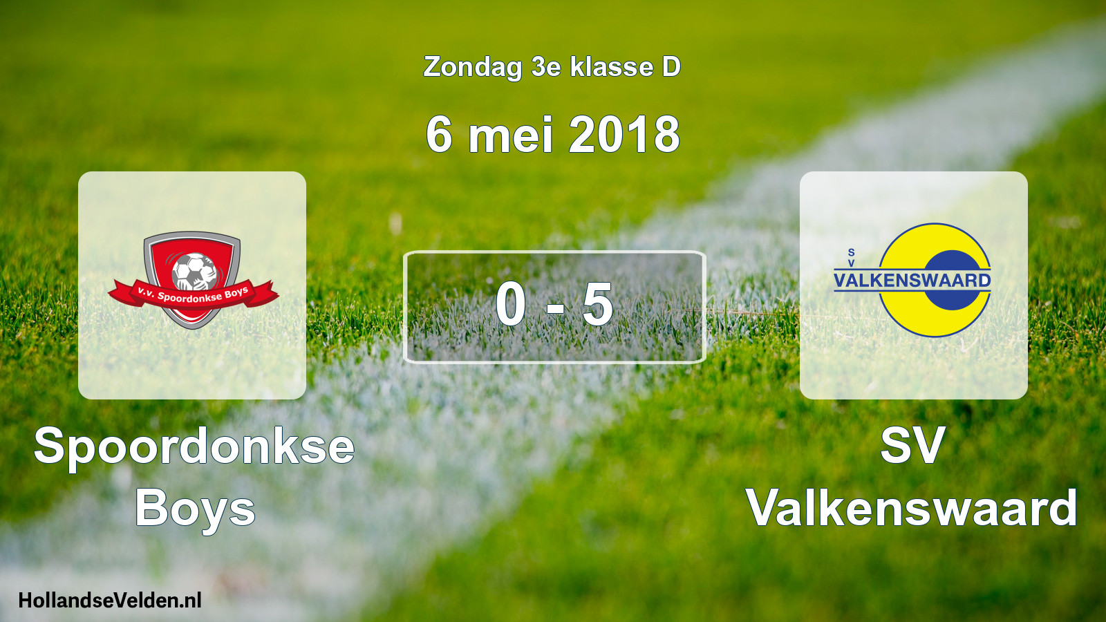 Total number of matches played: Spoordonkse Boys - SV Valkenswaard 0 - 5 (6 May 2018)